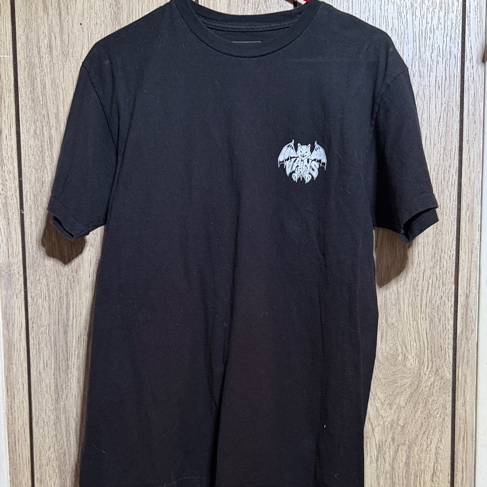 Vans Black Tee with White Graphic